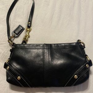 Leather coach wristlet